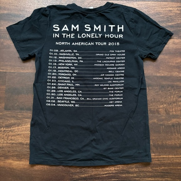 Sam Smith In The Lonely Hour black T Shirt tour size S - Picture 2 of 3